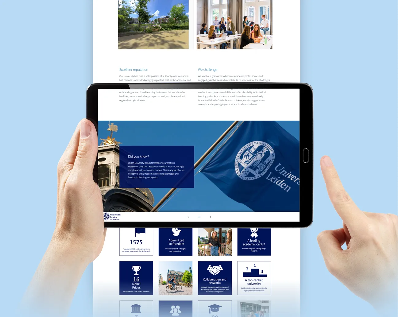 Universiteit Leiden website app